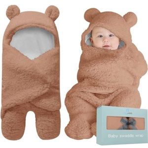 BlueMello- Brown Baby Swaddle Wrap